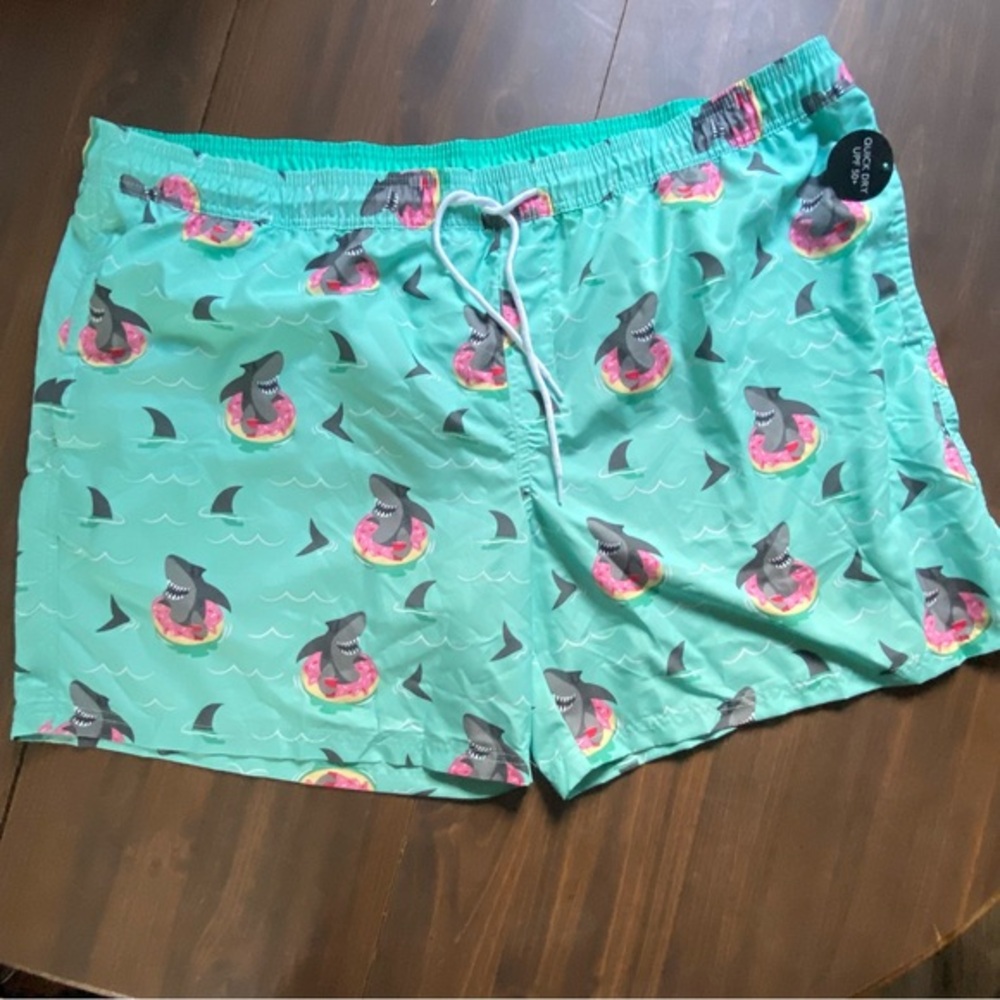 No Boundaries Mens Swim Trunks Size‎ 3XL Draw String Stretch Pockets Green